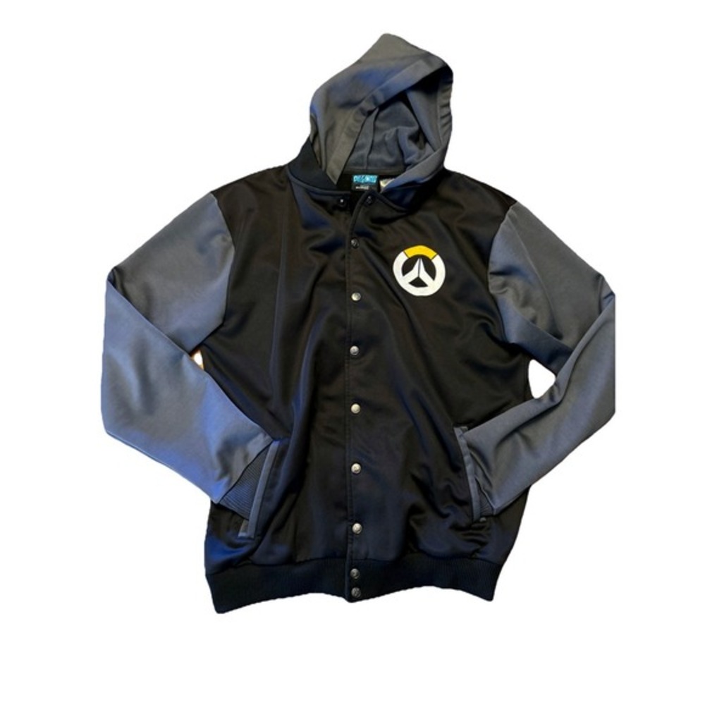 Overwatch Varsity Jacket XL Blizzard Entertainment Hoodie Sweater Snap Button Sz